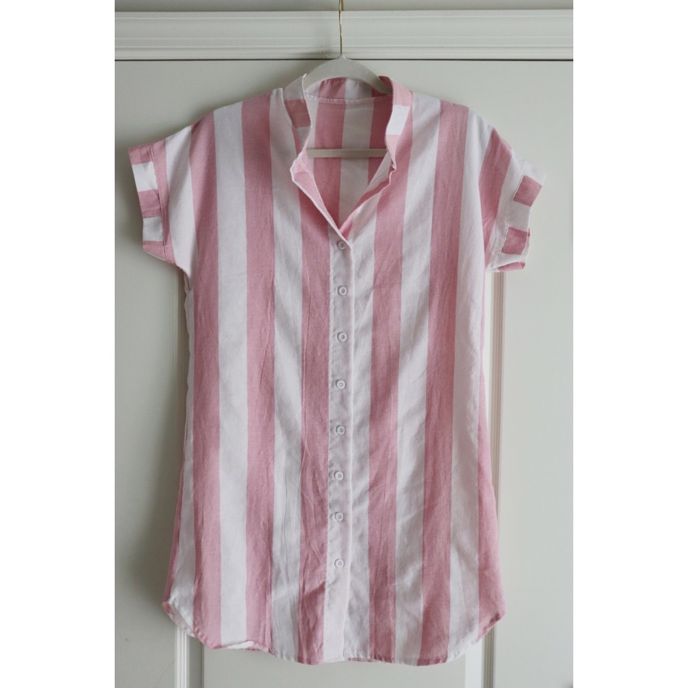 Pink and White Striped Dress